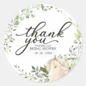 グリーナリーカボプキン秋ブライダルシャワーフリクラシックー ラウンドシール (正面)