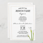 グリーナリーカラリリージンハネムーンシャワー招待状 招待状 (正面/裏面)