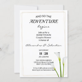 グリーナリーカラリリージンハネムーンシャワー招待状 招待状