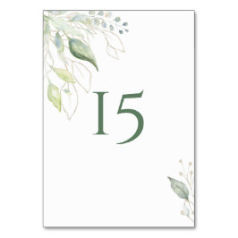 グリーナリーゴールド ボタニカルリーフ ウォーターカラー テーブルナンバー