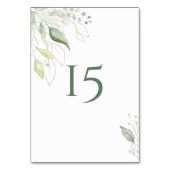 グリーナリーゴールド ボタニカルリーフ ウォーターカラー テーブルナンバー (裏面)