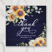 グリーナリーサンフラワーズカボプキン秋ブライダルシャワーFav フェイバータグ (正面)