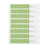 グリーナリーシャムロッククローバー水玉模様パトリックの日 ラップアラウンド宛名ラベル (シート)