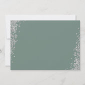 グリーナリーシルバーグリッター第一聖体拝領写真 招待状 (裏面)