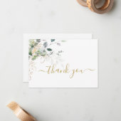 グリーナリーシンプルユーカリTHANKノートカード ノートカード (正面/裏面インサイチュ)