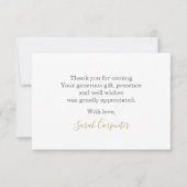 グリーナリーシンプルユーカリTHANKノートカード ノートカード (裏面)