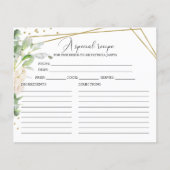 グリーナリージオメトリゴールドフォイルブライダルシャワーレシピ (正面)