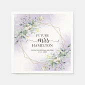 グリーナリージオメトリックピンク赤面ブライダルシャワーナップキン スタンダードカクテルナプキン (正面)