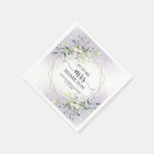 グリーナリージオメトリックピンク赤面ブライダルシャワーナップキン スタンダードカクテルナプキン (角)