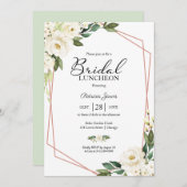 グリーナリージオメトリックフローラブライダルランチョンインヴィッティ 招待状 (正面/裏面)