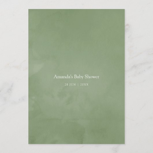 グリーナリージオメトリックベビーシャワーママアドバイス アドバイスカード (裏面)