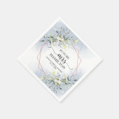 グリーナリージオメトリックリースブライダルシャワーナプキンス スタンダードカクテルナプキン (角)