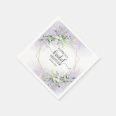 グリーナリージオメトリックリースブライダルシャワーナプキンス スタンダードカクテルナプキン (角)