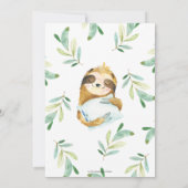 グリーナリースススリープバースランバーパジャマ誕生日 サンキューカード (裏面)