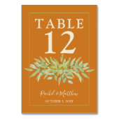 グリーナリースワッグオンオ結婚クル テーブルナンバー (裏面)