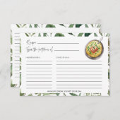 グリーナリースープスキッチンブライダルシャワーレシピカード (正面/裏面)