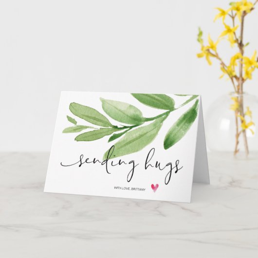 グリーナリーセディングハグ勇気付けられる悔やみや弔慰 カード (黄色い花)