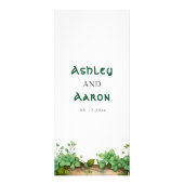 グリーナリーセントパトリックの日アイリッシュ結婚のメニューカード ラックカード (裏面)