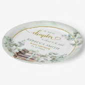 グリーナリーセージストーリーブックベビーシャワー紙プレート ペーパープレート (アングル)