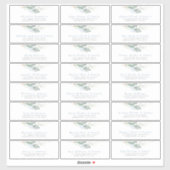 グリーナリーダスティブルーゲストネーム住所 シール (シート)