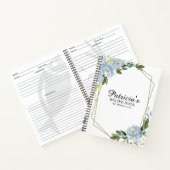 グリーナリーダスティブルーブライダルシャワーレシピブック ノートブック (内部)