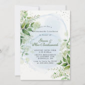 グリーナリーダスティブルーブリデスメイドランチョン招待状 (正面)