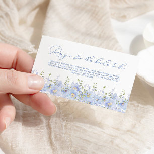 グリーナリーダスティーブルーフローラブライダルシャワーレシピ エンクロージャーカード