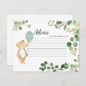 グリーナリーテディベアアドバイスカード エンクロージャーカード (正面/裏面)