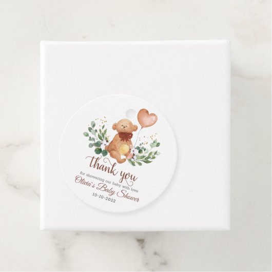 グリーナリーテディベアサンキューメッセージカード フェイバータグ (インサイチュ)