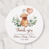 グリーナリーテディベアサンキューメッセージカード フェイバータグ (正面)