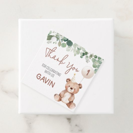 グリーナリーテディベアバースデーパーティースクエア フェイバータグ (インサイチュ)