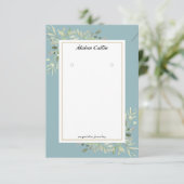 グリーナリーネックレスイヤリングジュエリーディスプレイカード エンクロージャーカード (スタンド正面)