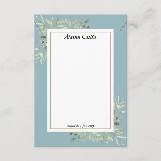 グリーナリーネックレスジュエリーディスプレイカード エンクロージャーカード (正面)