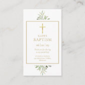 グリーナリーバプテスマ《キリスト教》洗礼式や命名式祈りの言葉カード エンクロージャーカード (正面)