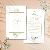 グリーナリーバプテスマ《キリスト教》洗礼式や命名式祈りの言葉カード エンクロージャーカード