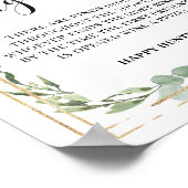 グリーナリーフォレイージュユーカリリングや輪狩りゲームサイン ポスター (角)