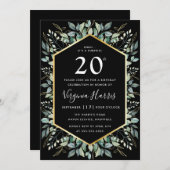 グリーナリーフレーム220誕生日招待状 招待状 (正面/裏面)