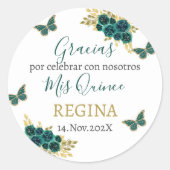 グリーナリーフローラキンセアニラクラシックラウンドスティッキ ラウンドシール (正面)