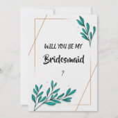 グリーナリーフローラゴールドフォイル離れズのブリーズメイド 招待状 (正面)