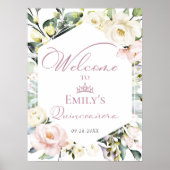 グリーナリーフローラフレームキンセアニラウェルカムサイン ポスター (正面)