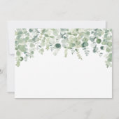 グリーナリーボタニックユーカリプトスブライダルシャワー 招待状 (裏面)