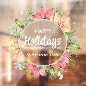 グリーナリーポインセチアリースハッピーホリデイズ ウィンドウサイン (シート2)