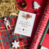 グリーナリーポインセティアクリスマスパーティの招待状 招待状