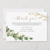 グリーナリーモダンユーカリ葬儀ありがとう カード (正面)