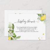 グリーナリーモニーディスプレイブライダルウェディングシャワー エンクロージャーカード (正面/裏面)
