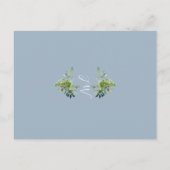 グリーナリーモノグラムバプテスズスダスティブルー招待状 ポストカード (裏面)