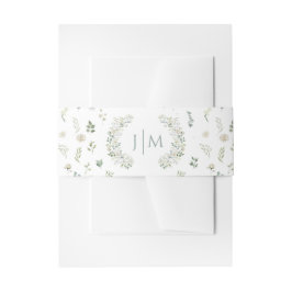 グリーナリーモノグラム結婚式招待状ベリーバンド 招待状ベリーバンド