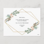 グリーナリーユーカリが私のブライドメイド・カードになる シーズンポストカード (裏面)