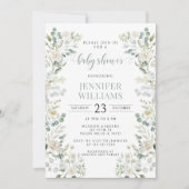 グリーナリーユーカリフローラベビーシャワー 招待状 (正面)