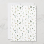 グリーナリーユーカリフローラベビーシャワー 招待状 (裏面)